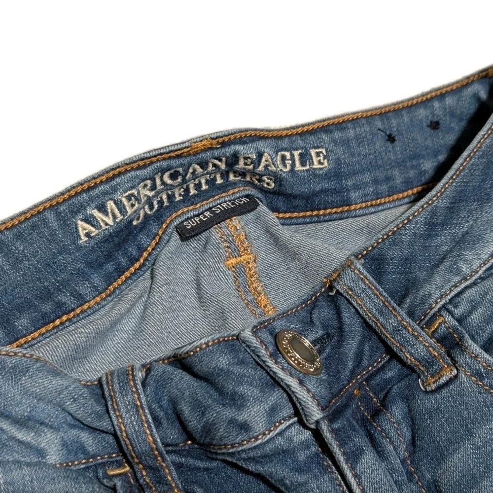 American Eagle Womens Skinny Blue Jean Jegging Size 4‎ Super Stretch